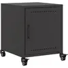 vidaXL Vidaxl Tables De Chevet 2 Pcs Noir 36x39x43,5 Cm Acier