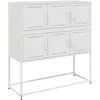 Vidaxl - Buffet blanc 100,5x39x107 cm acier 968162