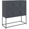 Vidaxl - Buffet anthracite 100,5x39x107 cm acier laminé à froid Anthracite