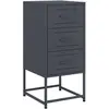 vidaXL Table de chevet anthracite 36x39x78 cm acier