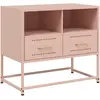 vidaXL Meuble TV rose 68x39x60,5 cm acier