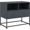 vidaXL Meuble TV anthracite 68x39x60,5 cm acier