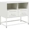 vidaXL Meuble TV blanc 68x39x60,5 cm acier