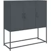 vidaXL Buffet haut anthracite 100,5x39x107 cm acier