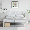 vidaXL Tables de chevet 2 pcs blanc 36x39x78 cm acier