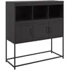 Vidaxl - Buffet noir 100,5x39x107 cm acier laminé à froid Black