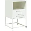 vidaXL Table de chevet blanc 36x39x60,5 cm acier