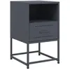 vidaXL Table de chevet anthracite 36x39x60,5 cm acier