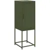 vidaXL Buffet vert olive 36x39x107 cm acier
