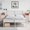 vidaXL Tables de chevet 2 pcs rose 36x39x78 cm acier