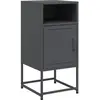 vidaXL Table de chevet anthracite 36x39x78 cm acier