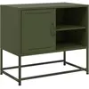 vidaXL Meuble TV vert olive 68x39x60,5 cm acier