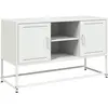 vidaXL Meuble TV blanc 100,5x39x60,5 cm acier