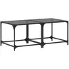 vidaXL Tables basses avec dessus en verre noir 2 pcs 50x50x40 cm acier