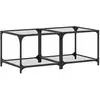 vidaXL Tables basses avec dessus en verre transparent 2 pcs acier