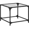 vidaXL Table basse avec dessus en verre transparent 50x50x40 cm acier