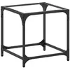 vidaXL Table basse avec dessus en verre transparent 40x40x40 cm acier