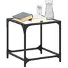 vidaXL Tables basses avec dessus en verre transparent 2 pcs acier