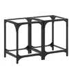 vidaXL Tables basses avec dessus en verre transparent 2 pcs acier