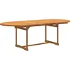 vidaXL Ensemble à manger de jardin 9pcs bois d'acacia solide textilène