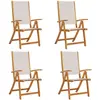vidaXL Chaises pliables de jardin lot de 6 bois d'acacia et textilène