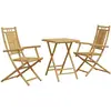 vidaXL Ensemble de bistro 3 pcs bambou