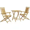 vidaXL Ensemble de bistro 3 pcs bambou