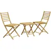 vidaXL Ensemble de bistro 3 pcs bambou
