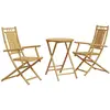 vidaXL Ensemble de bistro 3 pcs bambou