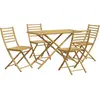 vidaXL Ensemble à manger de jardin 5 pcs bambou