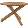 vidaXL Table de jardin Ø109x74 cm bois de teck solide