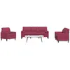 vidaXL Ensemble de canapés 3 pcs avec coussins et traversins velours