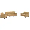vidaXL Ensemble de canapés 3 pcs avec coussins et traversins velours