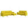 vidaXL Ensemble de canapés 3 pcs repose-pied et coussins décoratifs