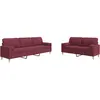 vidaXL Ensemble de canapés 3 pcs repose-pied et coussins décoratifs