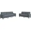 vidaXL Ensemble de canapés 3 pcs avec coussins et traversins velours