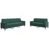 vidaXL Ensemble de canapés 2 pcs avec coussins et traversins velours