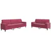 vidaXL Ensemble de canapés 2 pcs avec coussins et traversins velours