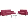vidaXL Ensemble de canapés 3 pcs avec coussins et traversins velours