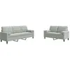 vidaXL Ensemble de canapés 2 pcs et coussins et traversins velours