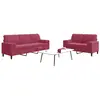 vidaXL Ensemble de canapés 2 pcs avec coussins et traversins velours