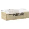 vidaXL Lit de jour avec tiroirs sans matelas chêne sonoma 100x200 cm