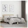 vidaXL Cadre de lit chêne sonoma 140x190 cm bois d'ingénierie et métal