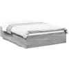 vidaXL Cadre de lit sonoma gris 120x190 cm bois d'ingénierie