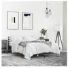 vidaXL Cadre de lit chêne marron 135x190 cm bois d'ingénierie et métal