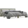 vidaXL Cadre de lit chêne sonoma 200x200 cm bois d'ingénierie et métal