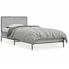 vidaXL Cadre de lit sonoma gris 150x200 cm bois d'ingénierie et métal