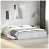 vidaXL Cadre de lit avec tiroirs blanc 200x200 cm bois d'ingénierie