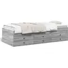vidaXL Lit de jour et tiroirs sonoma gris 75x190 cm bois d'ingénierie