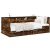 vidaXL Lit de jour et tiroirs chêne fumé 75x190 cm bois d'ingénierie